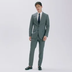 Ludlow Slim-fit suit pant in English cotton-wool blend