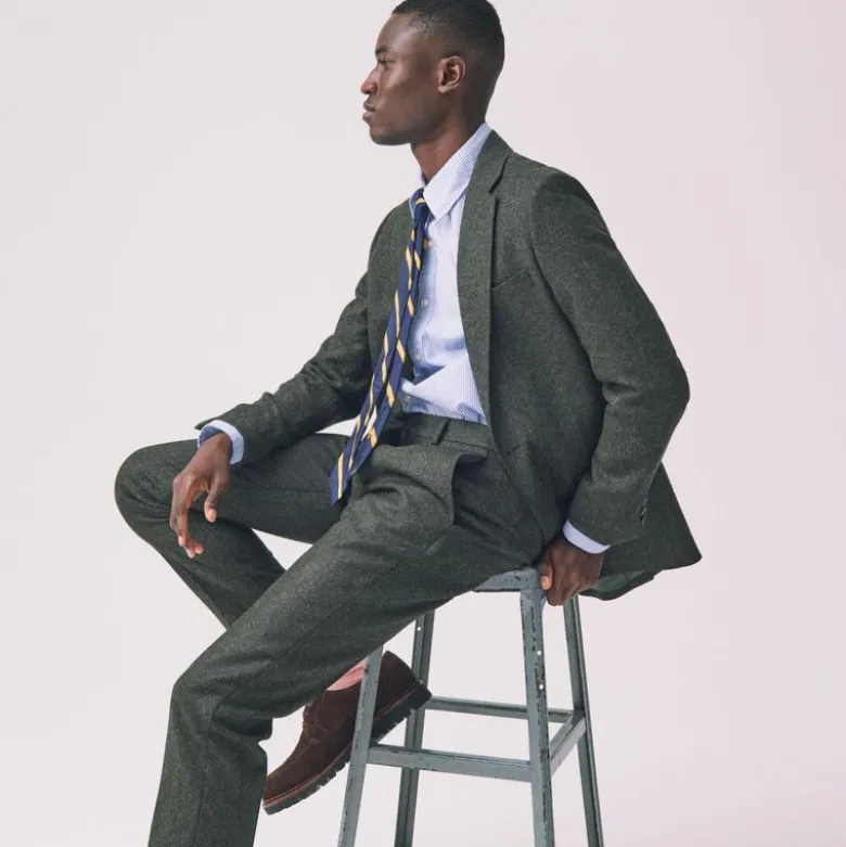 Ludlow Slim-fit suit pant in English donegal wool tweed