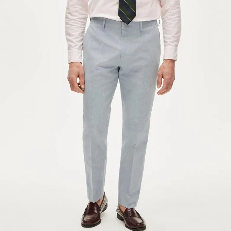 Ludlow Slim-fit suit pant in Baird McNutt Irish cotton-linen blend