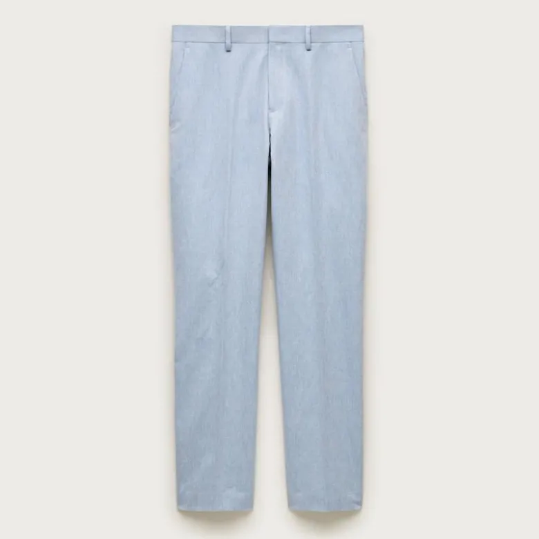 Ludlow Slim-fit suit pant in Baird McNutt Irish cotton-linen blend