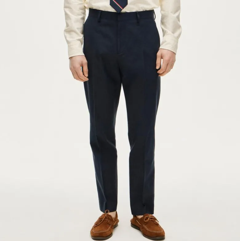 Ludlow Slim-fit suit pant in Baird McNutt Irish cotton-linen blend