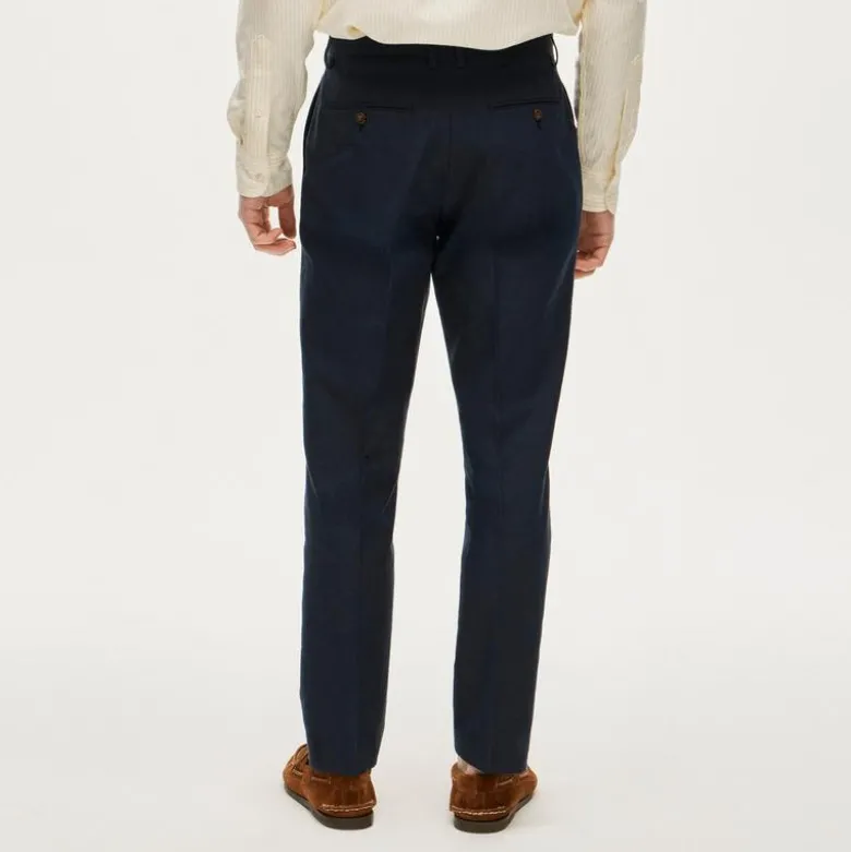 Ludlow Slim-fit suit pant in Baird McNutt Irish cotton-linen blend