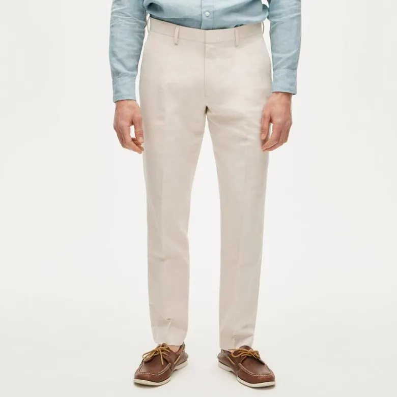 Ludlow Slim-fit suit pant in Baird McNutt Irish cotton-linen blend