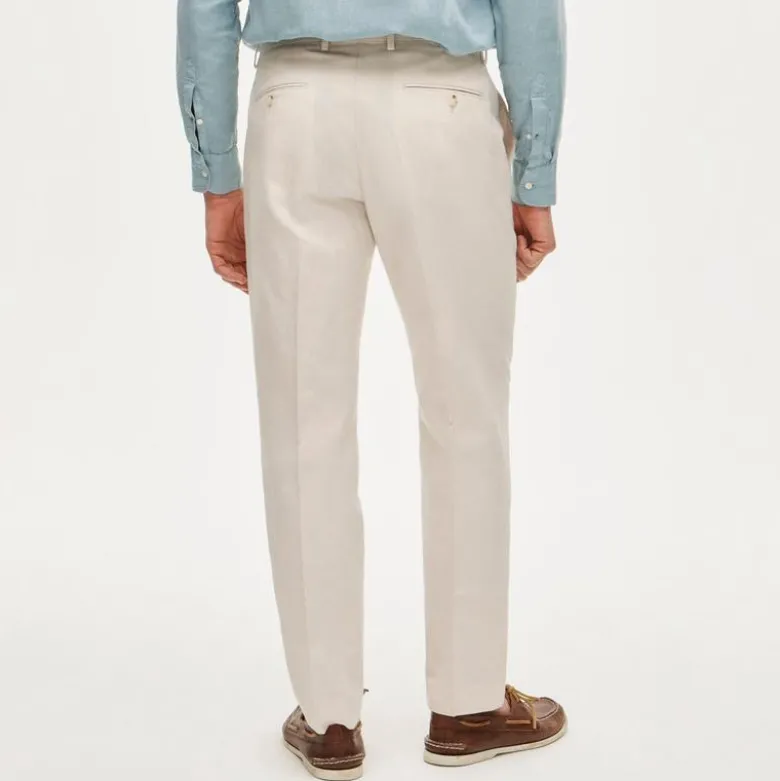 Ludlow Slim-fit suit pant in Baird McNutt Irish cotton-linen blend