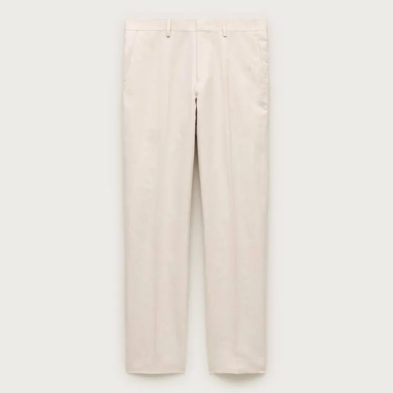 Ludlow Slim-fit suit pant in Baird McNutt Irish cotton-linen blend