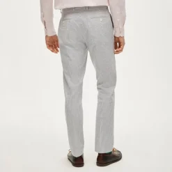 Ludlow Slim-fit suit pant in cotton seersucker