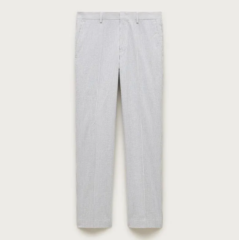 Ludlow Slim-fit suit pant in cotton seersucker