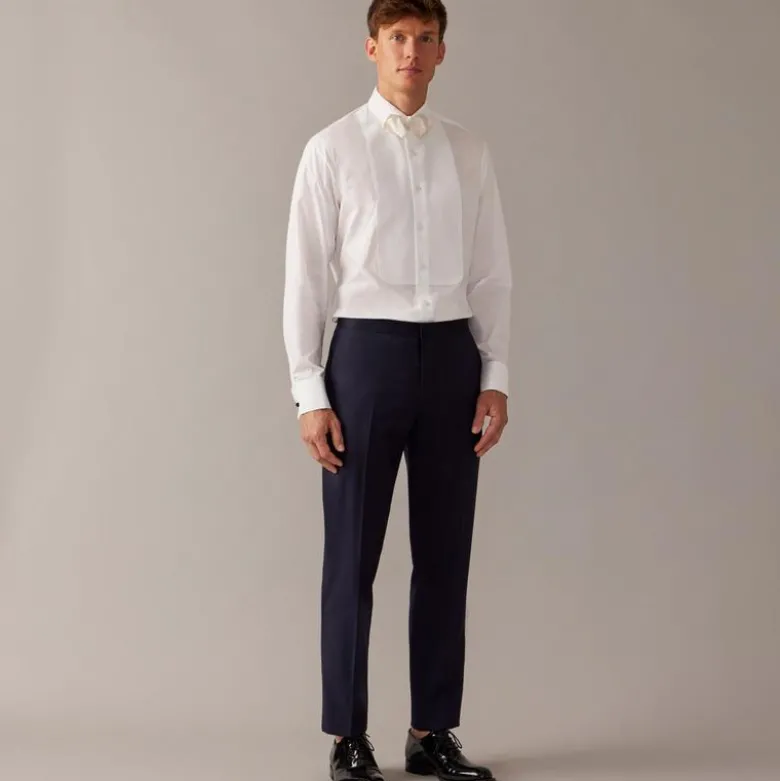 Ludlow Slim-fit tuxedo pant in Italian wool