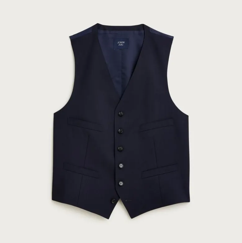 Ludlow Slim-fit tuxedo vest in Italian wool