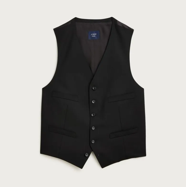 Ludlow Slim-fit tuxedo vest in Italian wool