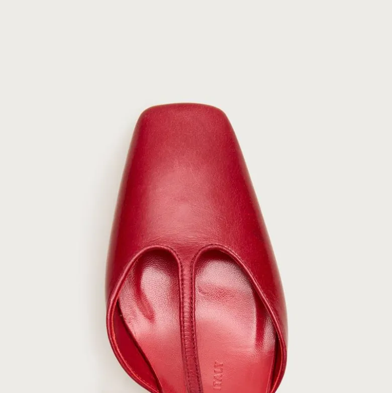 Made-in-Italy T-strap heels in leather
