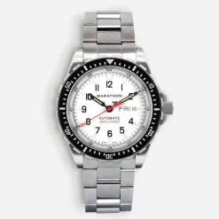 Marathon Watch Company™ Arctic-Edition Jumbo Day/Date Automatic with Stainless Steel Bracelet