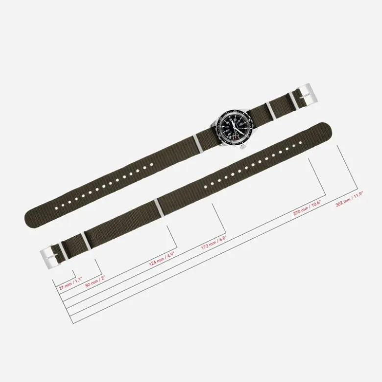 Marathon Watch Company™ 18mm Nylon Defense Standard Watch Strap