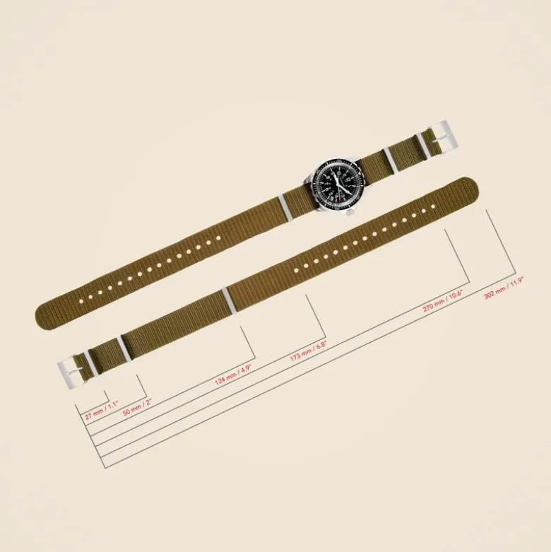 Marathon Watch Company™ 18mm Nylon Defense Standard Watch Strap