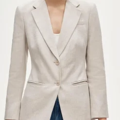 Margeaux blazer in stretch linen blend