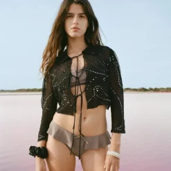 Maryam Nassir Zadeh X J.Crew ruffle bow-tie bikini bottom