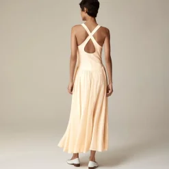 Maryam Nassir Zadeh X J.Crew cross-back midi dress in stretch cotton blend