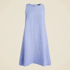 Maxine button-back dress in linen