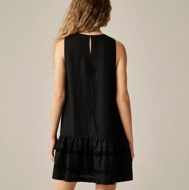 Maxine ruffle-trim dress in linen