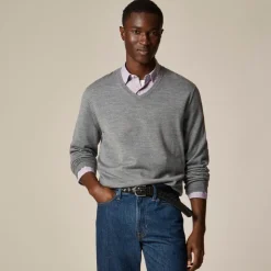 Merino wool V-neck sweater