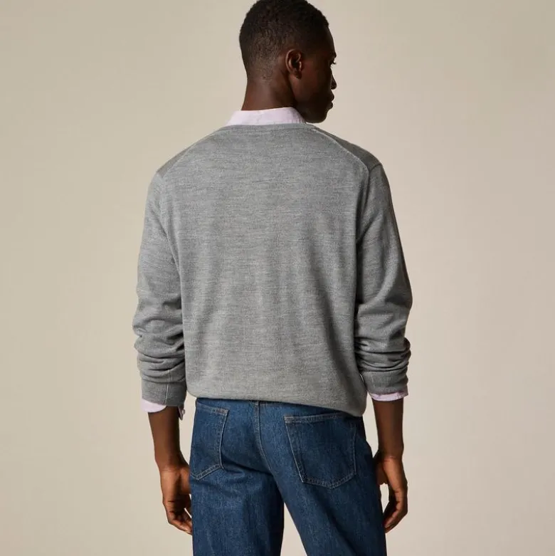 Merino wool V-neck sweater