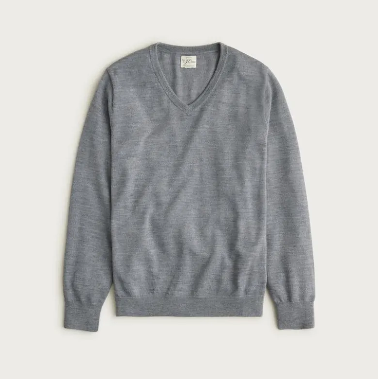 Merino wool V-neck sweater