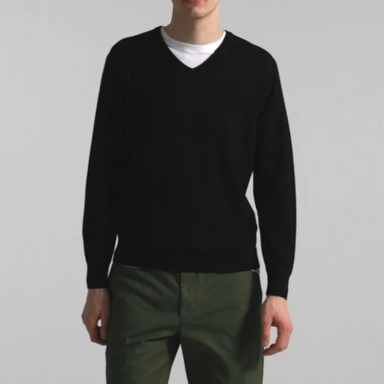 Merino wool V-neck sweater