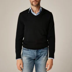 Merino wool V-neck sweater