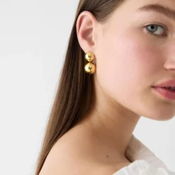 Metallic ball earrings