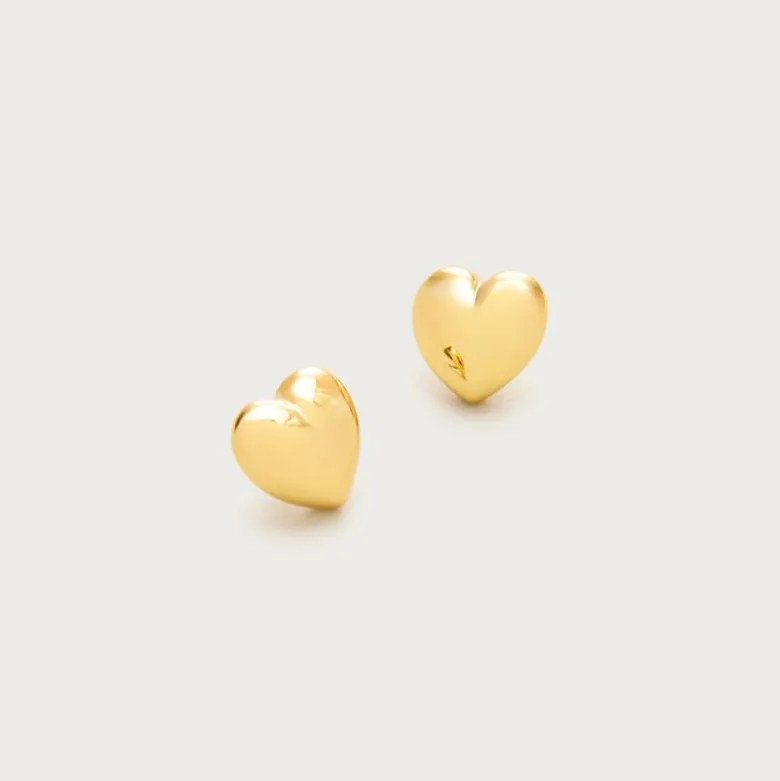 Metallic heart studs