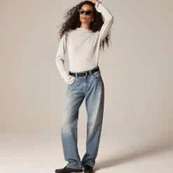 Metallic mockneck sweater