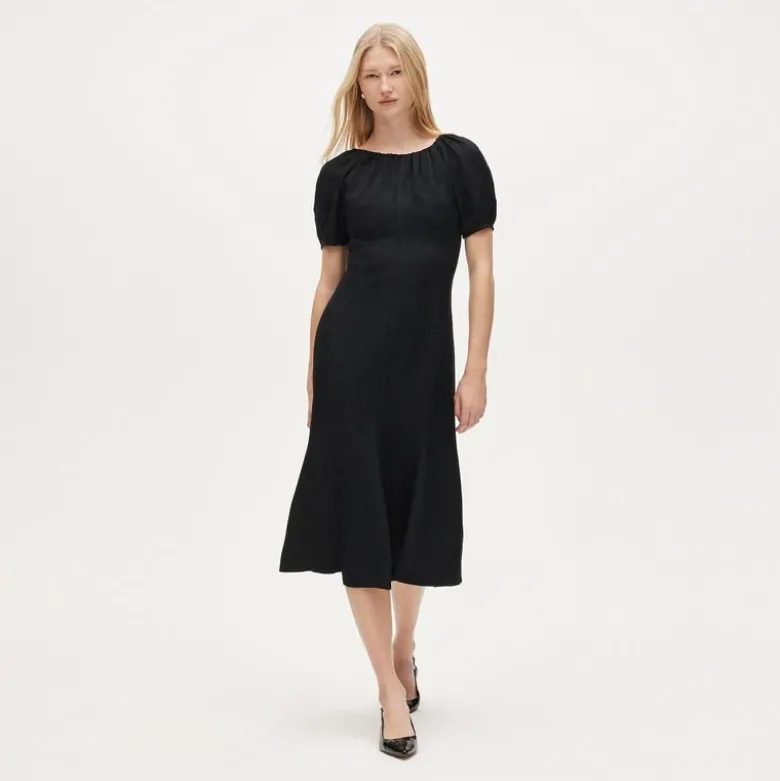 Midi dress in bouclé