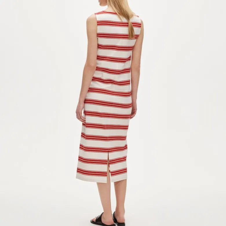 Midi dress in striped mariner cloth