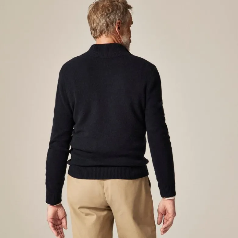 Midweight cashmere quarter-zip sweater