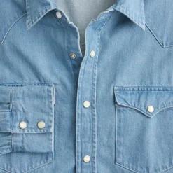 Midweight denim western shirt