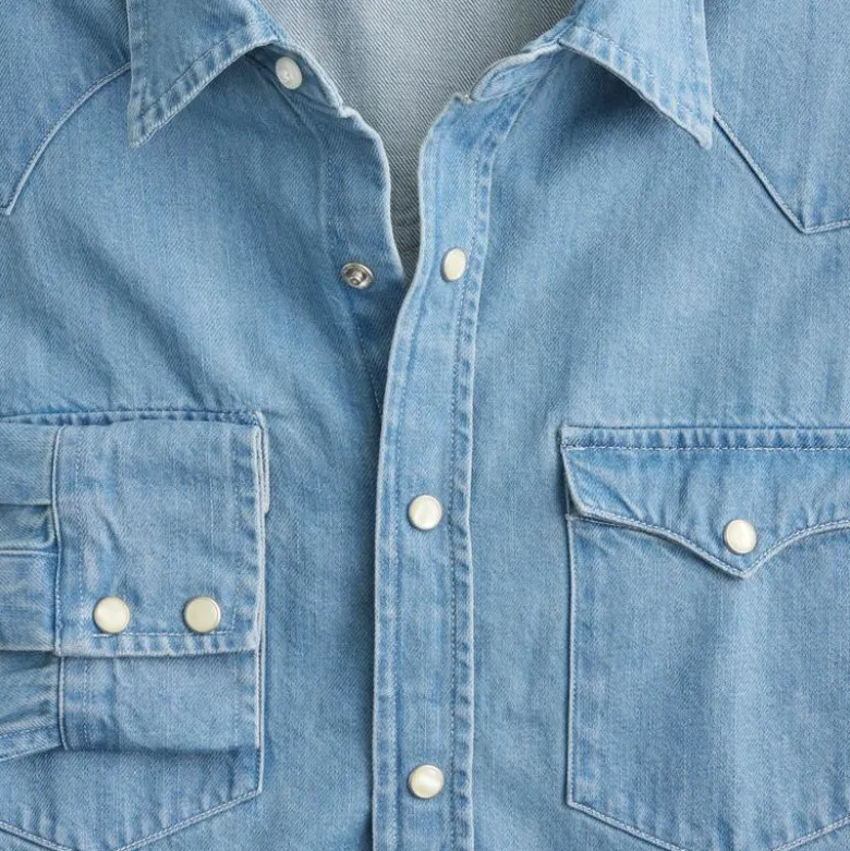 Midweight denim western shirt