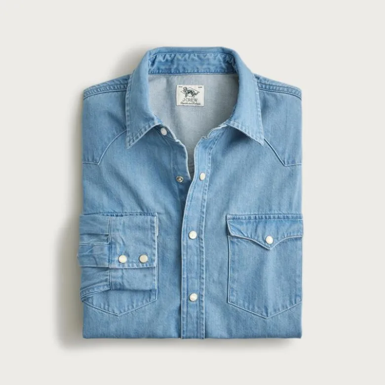 Midweight denim western shirt