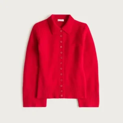 Milano-stitch cinched-waist cardigan