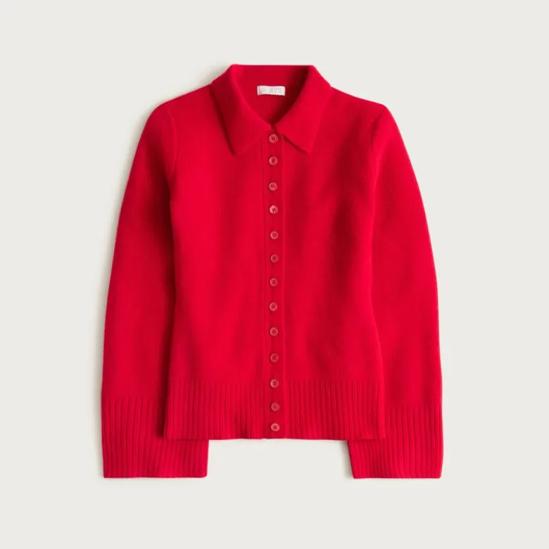 Milano-stitch cinched-waist cardigan