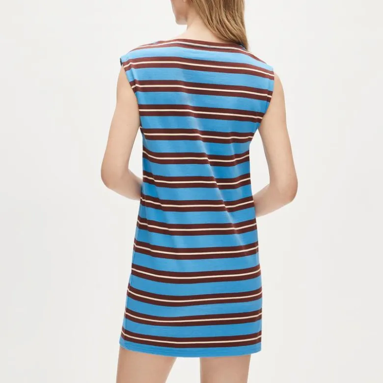 Mini knit dress in stripe