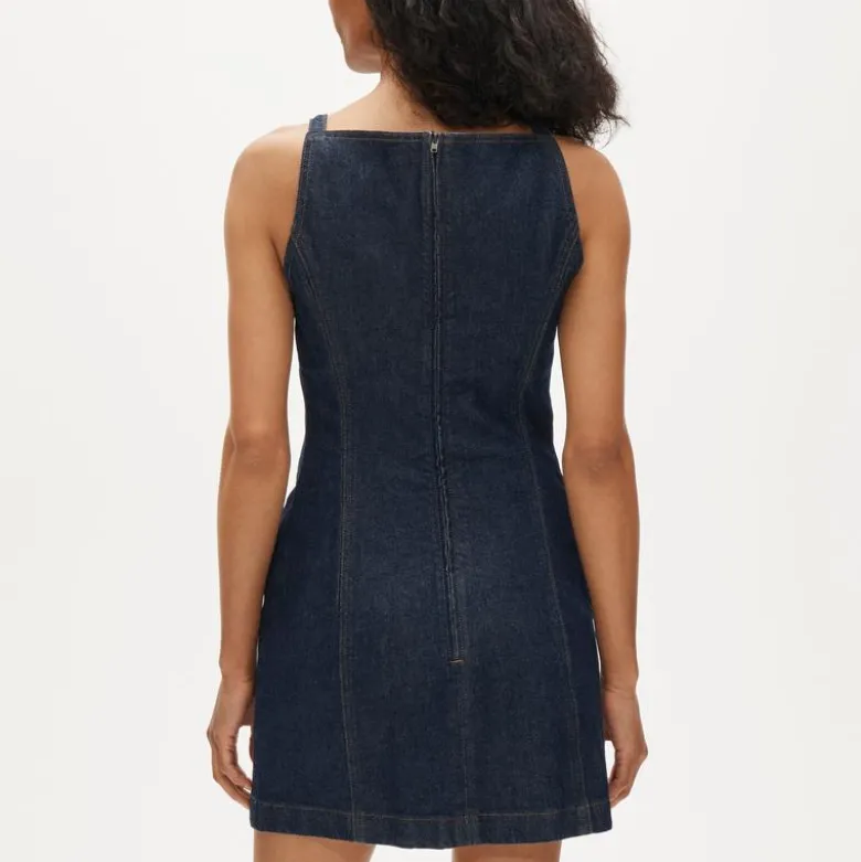 Mini sheath dress in denim