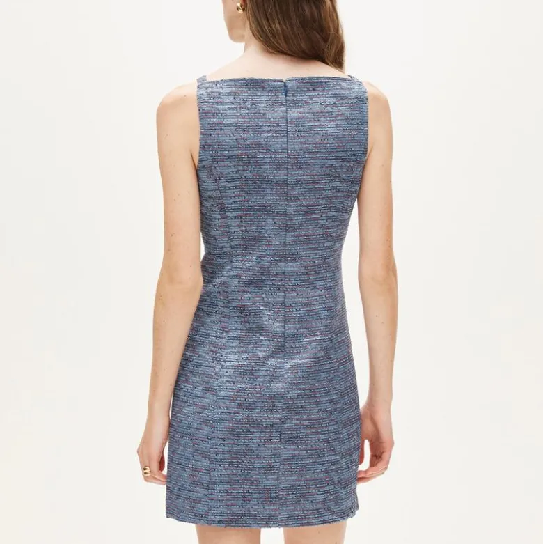 Mini sheath dress in tweed