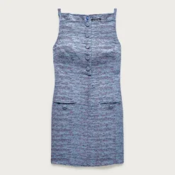 Mini sheath dress in tweed
