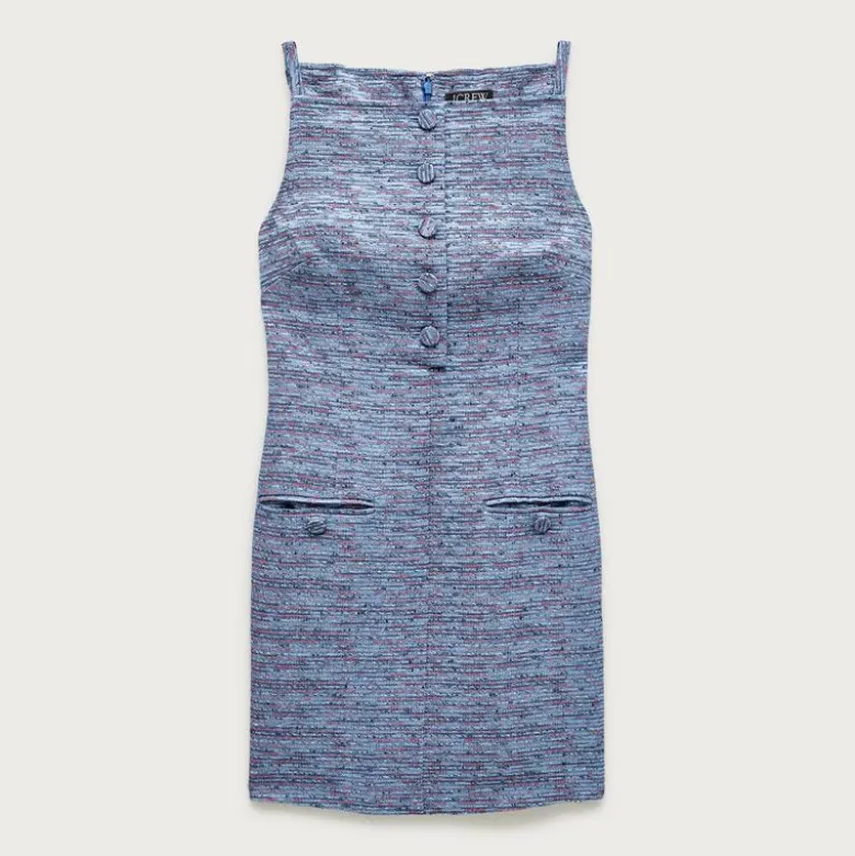 Mini sheath dress in tweed