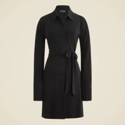 Mini shirt-dress in matte jersey