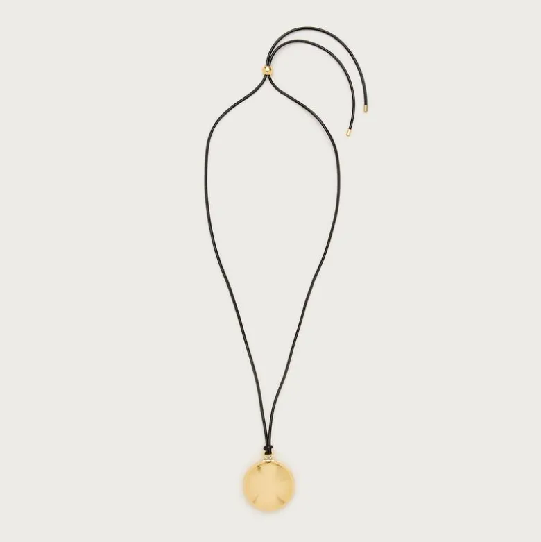 Mirror compact pendant necklace