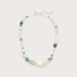 Mixed pearl and bead necklace