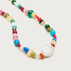Mixed stone and bead necklace