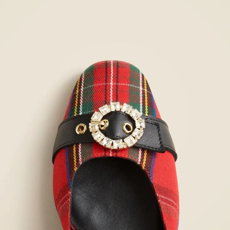 Mollie buckle-strap heels in Good Tidings plaid