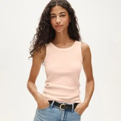New perfect-fit high-neck tank top with scalloped trim